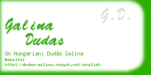galina dudas business card